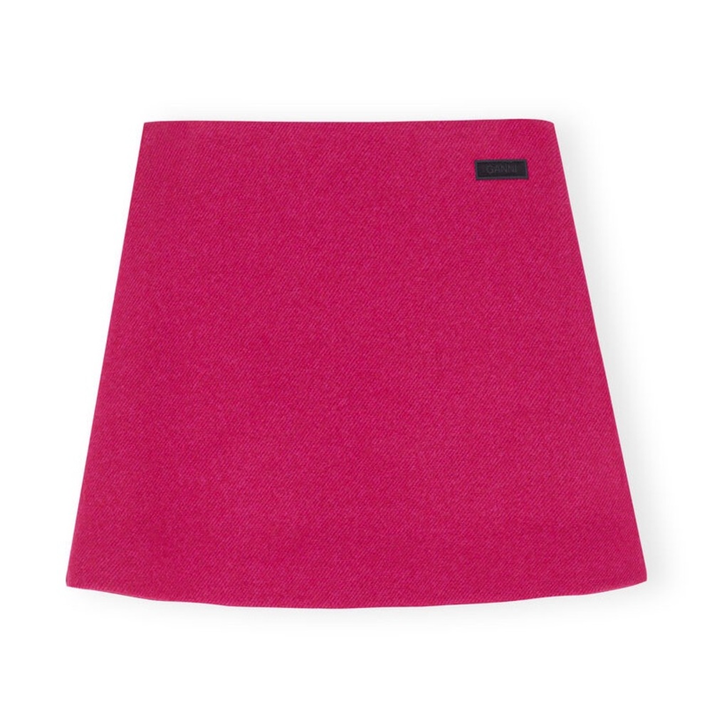 Ganni Recycled Wool Pink Mini Skirt - size 38 or US 6